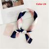 Gifts Women Small Vintage Square Scarf Silk Feel Satin Head Neck Hair Tie Band