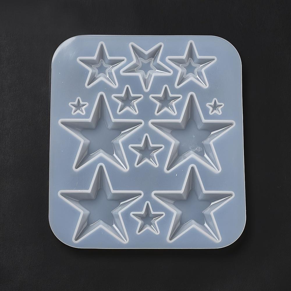 Силиконовые формы для литья смолы для изготовления украшений своими руками - Формы-кабошоны в форме звезды, Совместимы с УФ- и эпоксидной смолой, 1 шт., Внутренний диаметр 7-39x9-52 мм