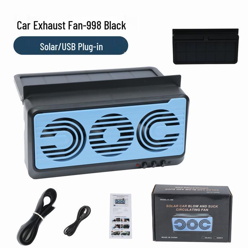 Solar-Powered Car Exhaust Fan: Summer Interior Cooler & Air Circulator