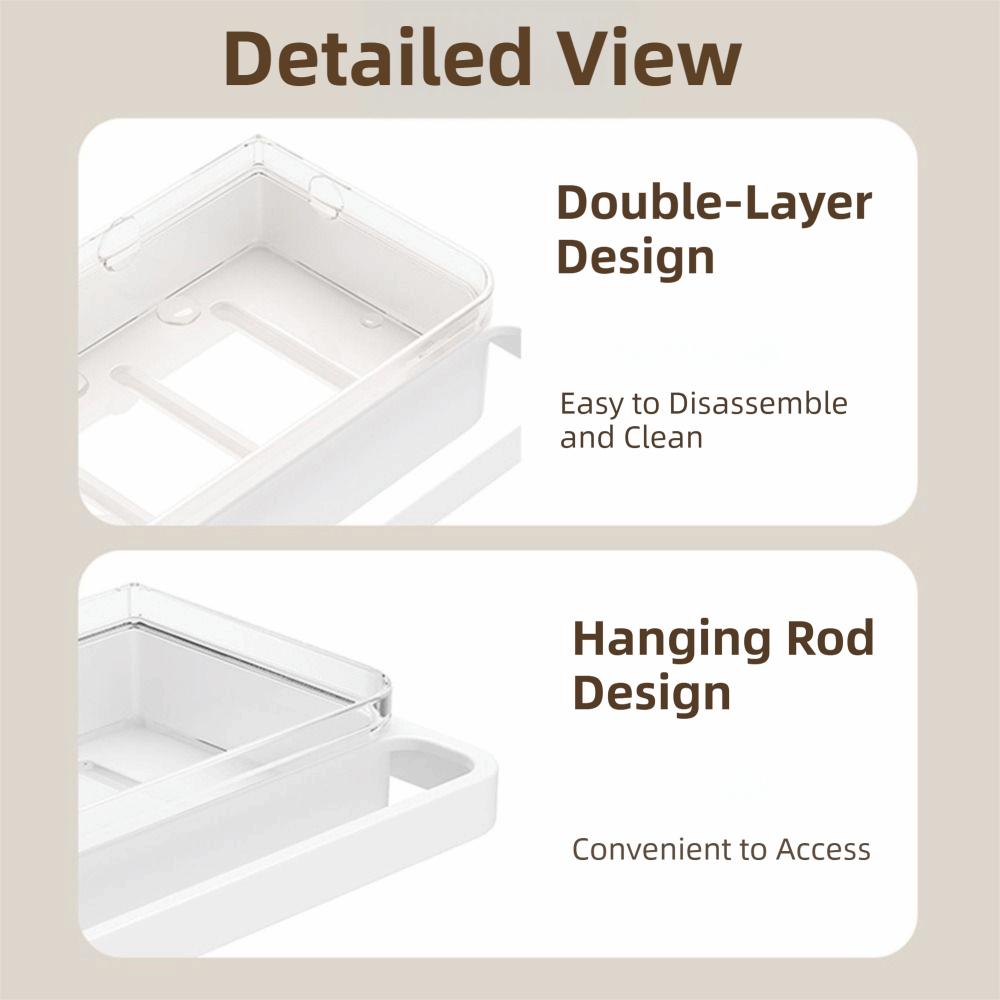 Detachable Kitchen Storage Rack Space-Saving Soap Dish Dispenser Bathroom Organizer