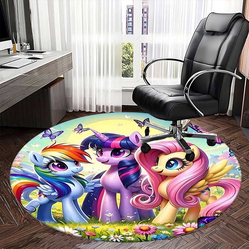 My Little Pony Friendship Chair mat Round Rug Office carpet, Non slip, Suitable for Living Rooms, Bedrooms,Decor1205763a