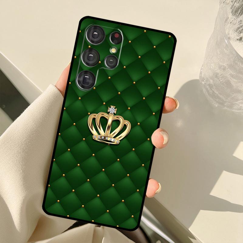 Диван с стеганой текстурой Узор Корона Чехол Для Samsung Galaxy S22 Ultra S21 S20 S24 S25 Ultra S9 S10 Plus S23 FE S25 FE Задняя крышка