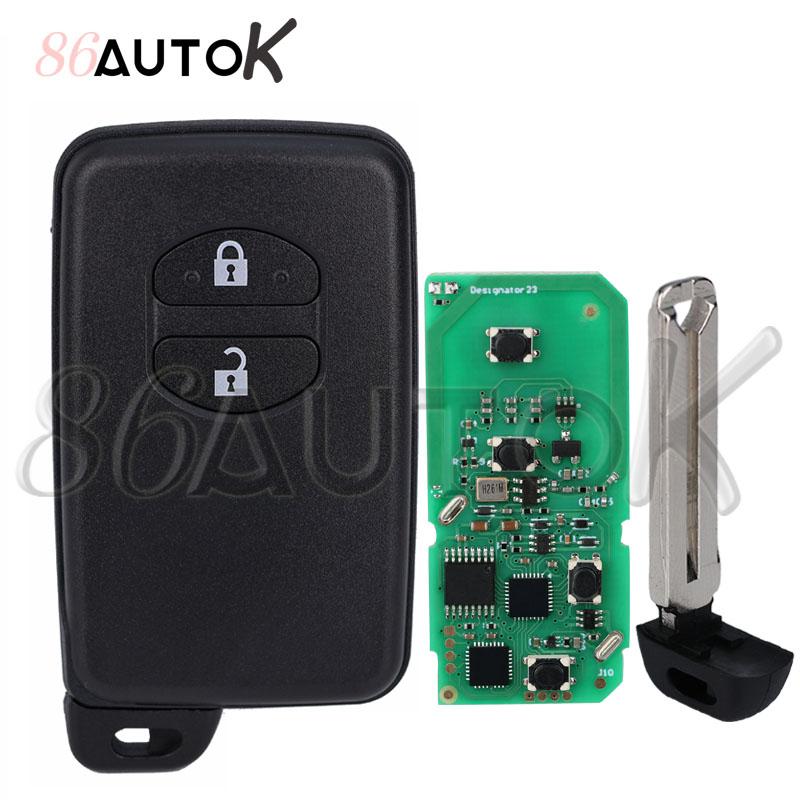 Car Remote Key for Toyota Avensis Prius 2010-2015 Auto Smart Key Fob FSK 433MHZ ID4D Chip 61A449-0011 F433 B74EA B75EA 2Buttons
