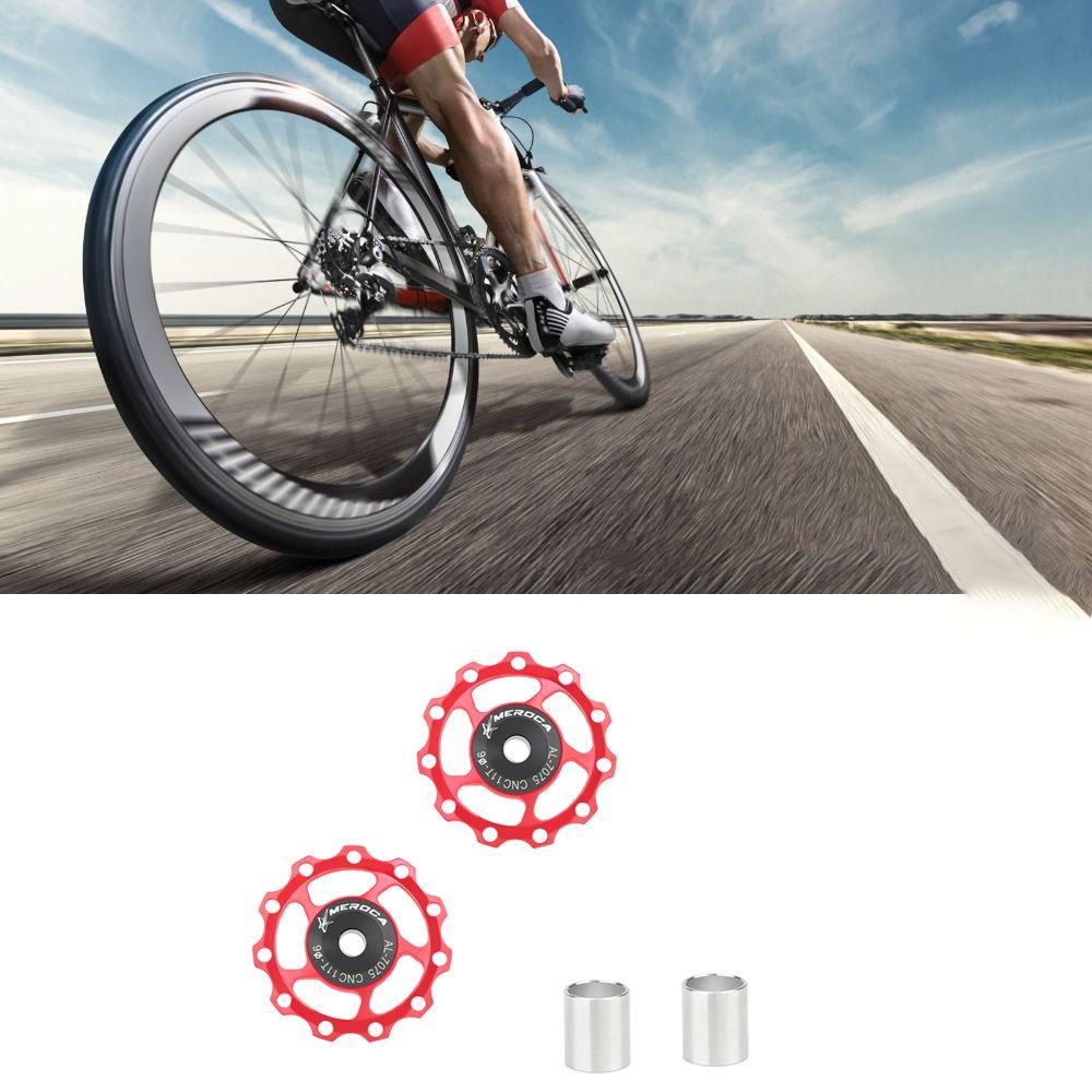 2PCS Aluminum Alloy Bike Rear Derailleur Wheel Bike Derailleur Pulley for Mountain Bike,Road Bike
