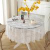 Lace Flower Circular Table Cloth White Round Table Cover Tea Dinning Hollow Style Wedding Home Decor Washable Tablecloth
