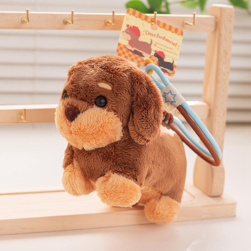 Очаровательный плюшевый брелок в виде собаки таксы, кошелек для монет, коллекционный аксессуар, подарок