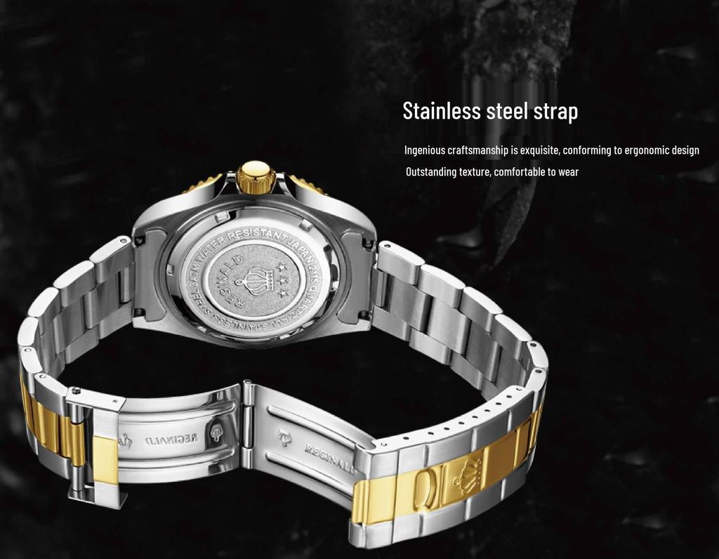 Мужские зеленые часы Submariner Date из нержавеющей стали – Высококлассный минимализм, Водонепроницаемые, Вращающийся безель, Спортивный дизайн для студентов