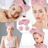 Spa Cosmetic Headband Bow Hair Band for Women Girls Makeup Washing Face Yoga Sports Fluffy Skincare Shower Head Wraps Elastic