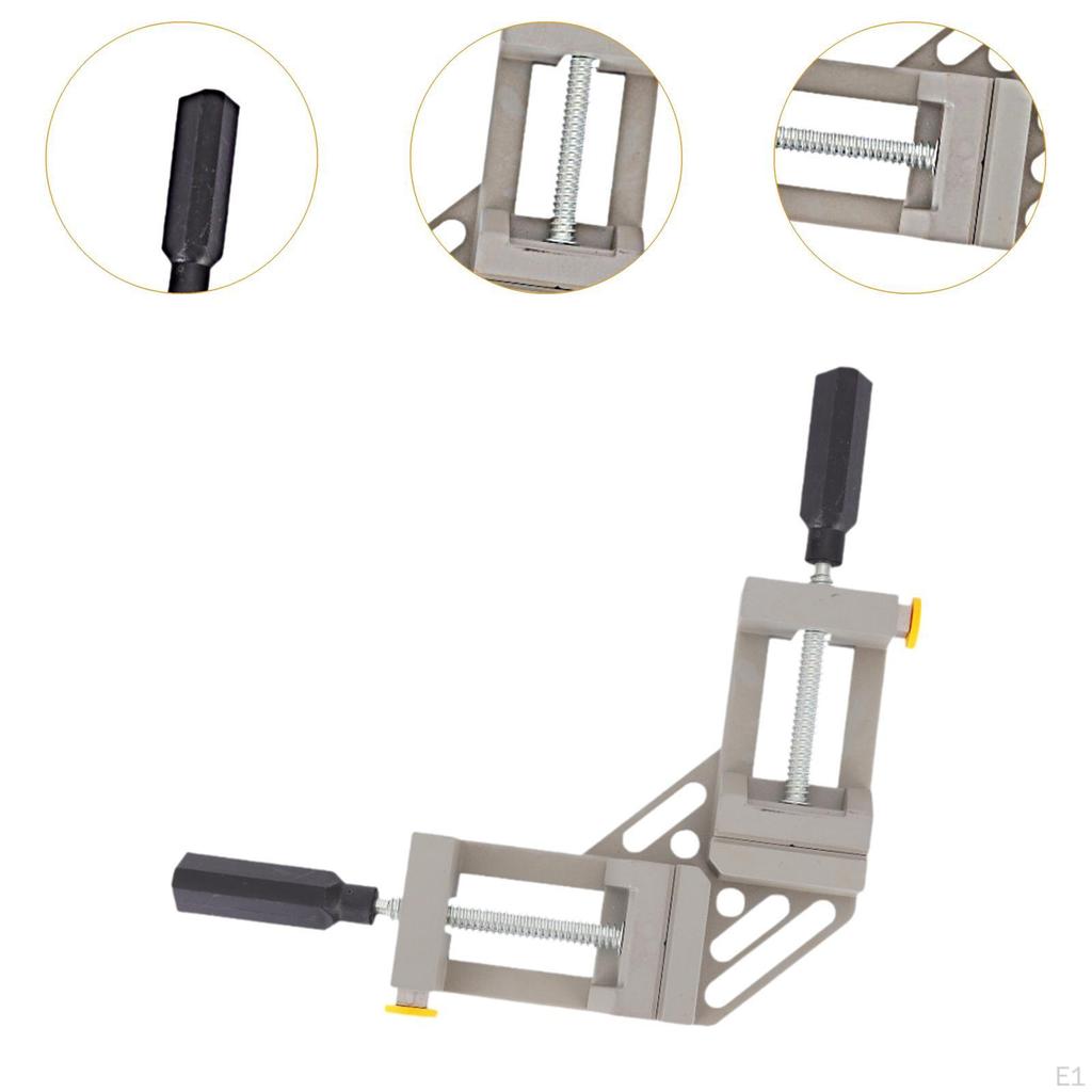 Угловой зажим с двойной ручкой, регулируемая губка, простота использования, надежный зажим, прочный прямой угол 90 градусов