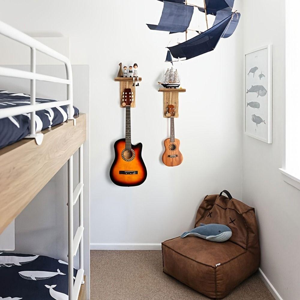 Scratch-Proof Guitar Hanger Wooden String Instrument Storage Rack Guitar Display Stand Music Store
