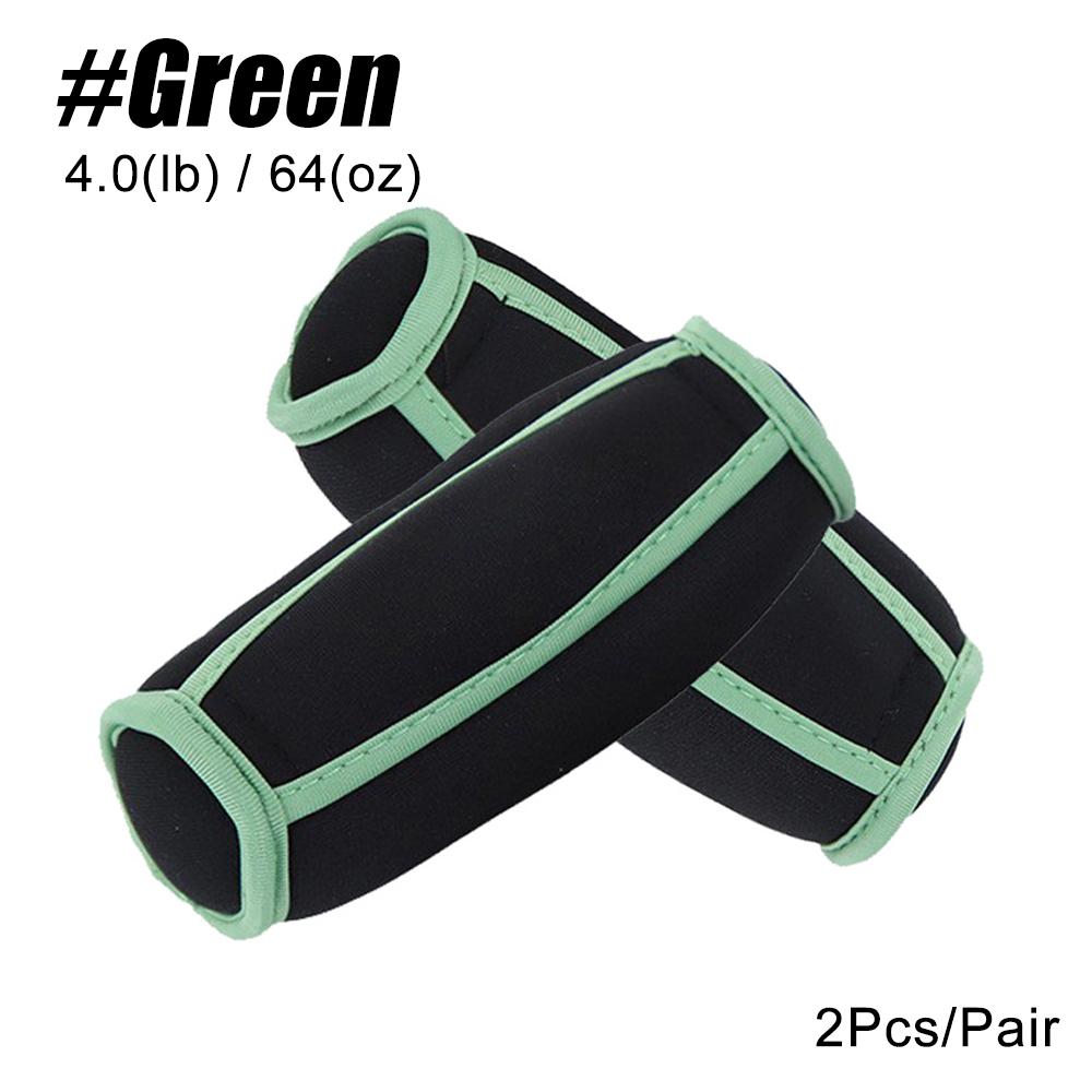 1Pair Wrist Support Soft Hand Weights Adjustable Straps - 2Lb 4Lb - Comfortable & Secure Weighted Neoprene Dumbbells With Straps