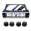 Smart Tpms Car Tire Pressure Security Alarm Monitor System 4 Sensors Display Solar Intelligent Tyre Pressure Temperature Warning Fuel Save