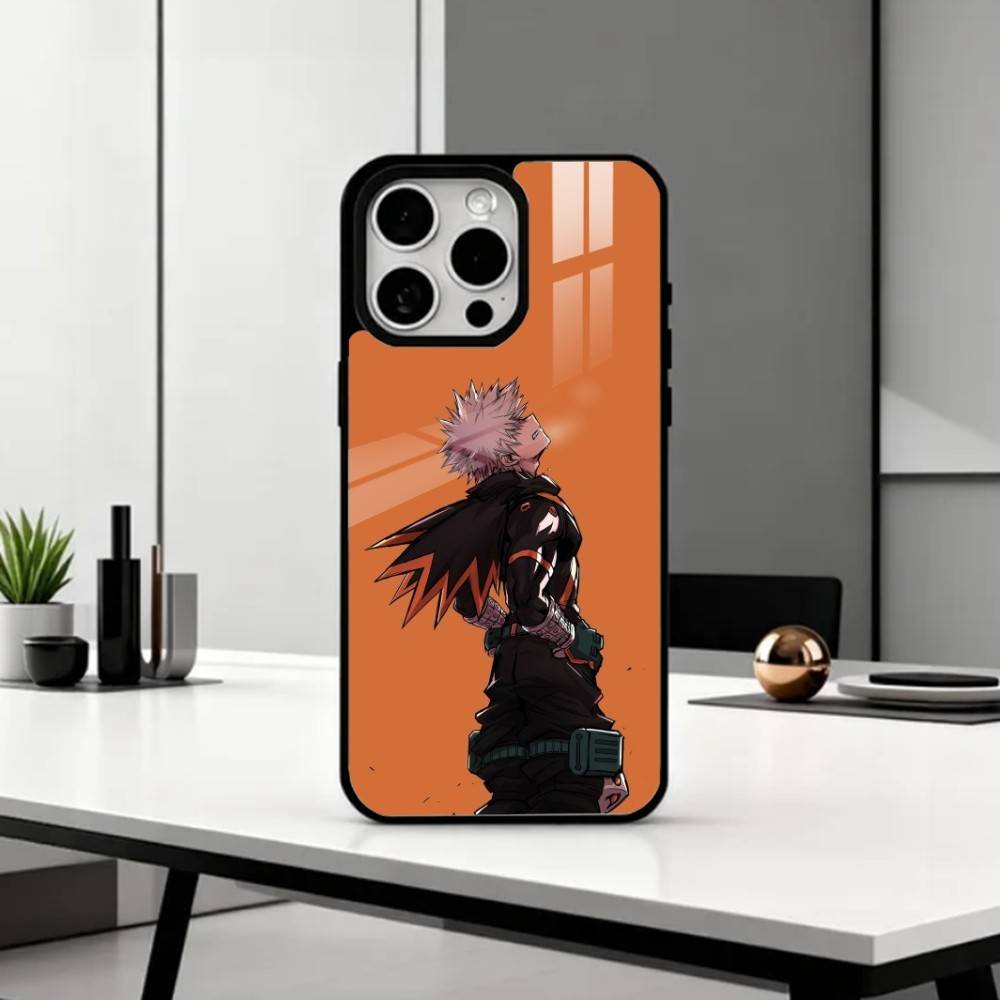 B-Бакуго Моя геройская академия Чехол для телефона для iPhone17,16,15,14,13,12,11 Plus,Pro Max Магнитный Для Magsafe Беспроводная зарядка