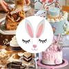 1sets Creative Rabbit Ears Cake Topper Cute Funny Reindeer Cake Decoration With Eyelashes Nose For Christmas Birthday Party