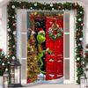 Christmas Door Width Polyester Cloth Christmas And New Year Decoration Christmas Door Curtain Christmas Decoration 180*90cm