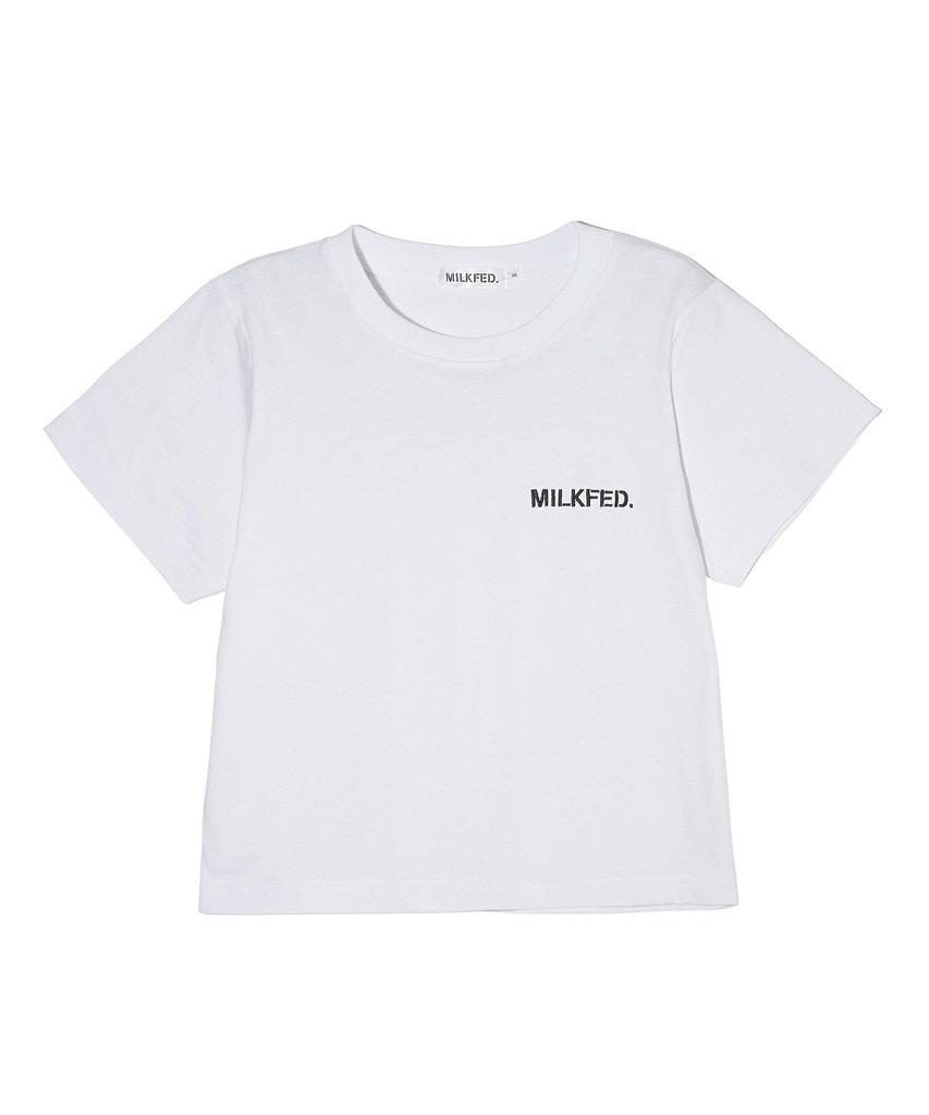 Milkfed Casual STENCIL LOGO COMPACT TEE In WHITE Women's S/S