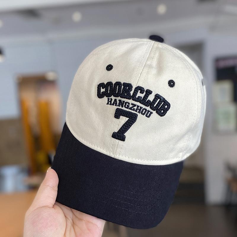 Fashion Patchwork Kids Baseball Cap Embroidered Letter Children Peaked Cap 3-8Years Boy Girl Duck Tongue Hat Baby Sunshade Visors