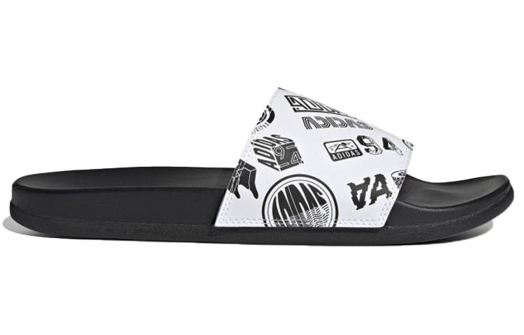 adidas Шлепанцы Adilette Comfort 'Логотипы по всей поверхности - Белый' FZ1751
