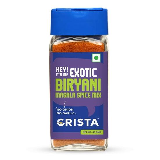 CRISTA Exotic Biryani Masala Spice Mix | Rich in flavour | No Onion | No Garlic | Vegan | Pure | Zero added Colours, Preservatives | 45 gms