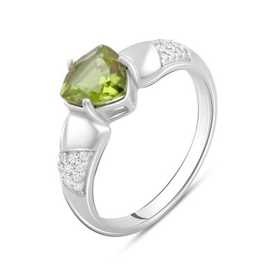 Серебряное кольцо с Султанит султанитом 1.88ct, фианитами (2096344) 3.55 гр. 925 пробы