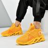 Желтая сетчатая дышащая спортивная обувь для бега, кроссовки для мужчин, легкие, мягкие, толстые, с дырками, парная обувь, спортивные кроссовки для женщин