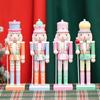 Macaron Color Nutcrackers Soldier Ornament 10 Inch Nutcracker Statues Doll  Photo Props