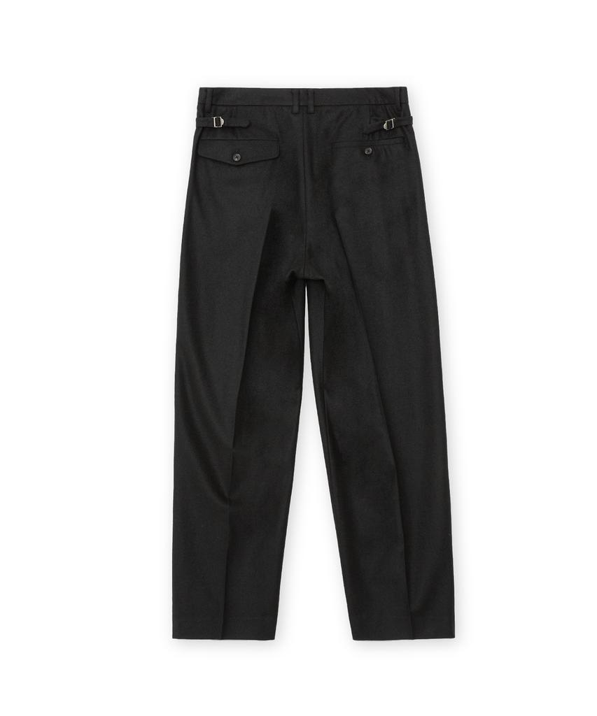 Beulaunyadeu Pure Wool Two-Tuck Pants, Black