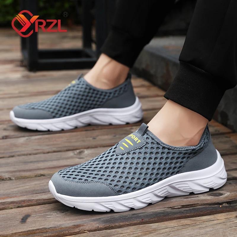 YRZL женские кроссовки дышащая сетка легкие прогулочные мужские туфли без застежек для вождения мужские мокасины Zapatos повседневная женская спортивная обувь