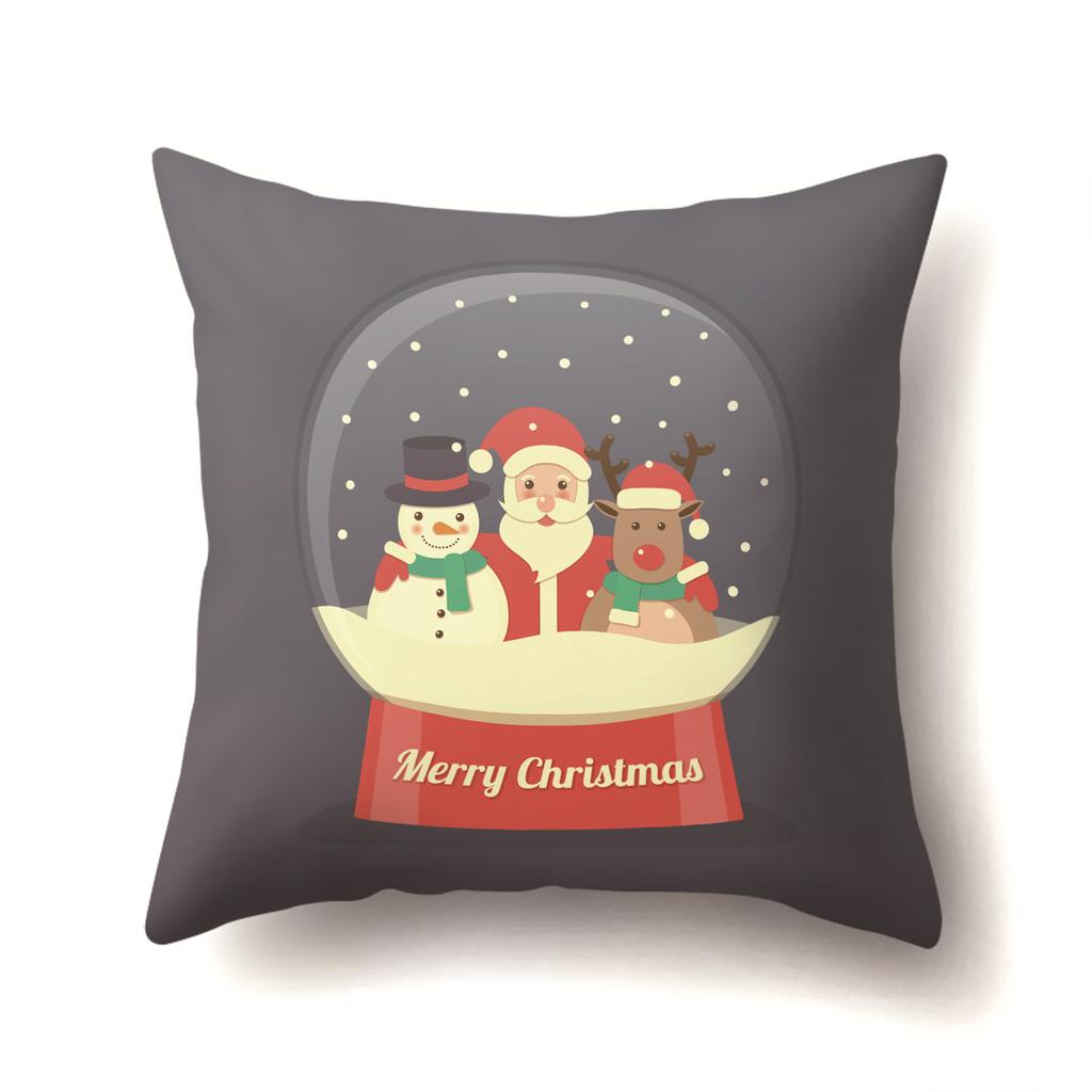 Christmas Santa Claus, Trees, Etc. Polyester Pillow, Sofa Cushion, Bedside Decoration