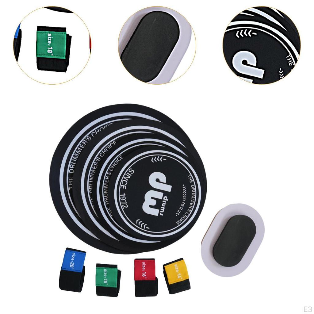 10 12 14 16 дюймов Пэды для приглушения барабанов, Набор тренировочных пэдов для тарелок и барабанов