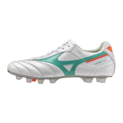 Morelia 2 Удобные кожаные футбольные бутсы Унисекс Футбольные бутсы Бело-зеленые P1GA260135