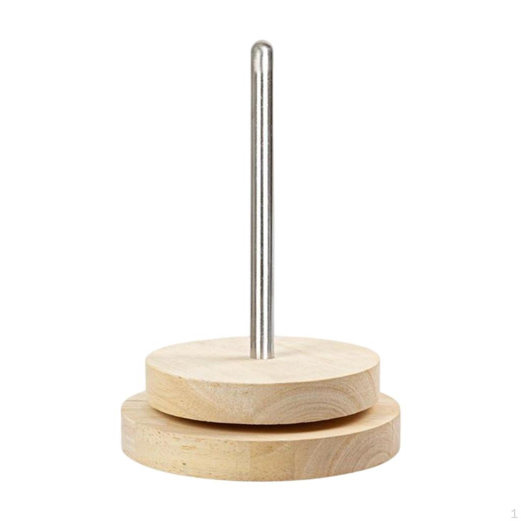 Деревянный держатель для клубка пряжи, вращающийся диспенсер, органайзер ручной работы, хранилище инструментов, нитки