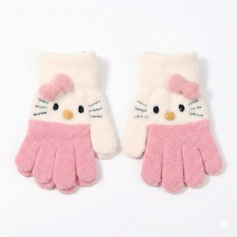 Girls Warm Gloves for, Cute Children's Winter Gloves
