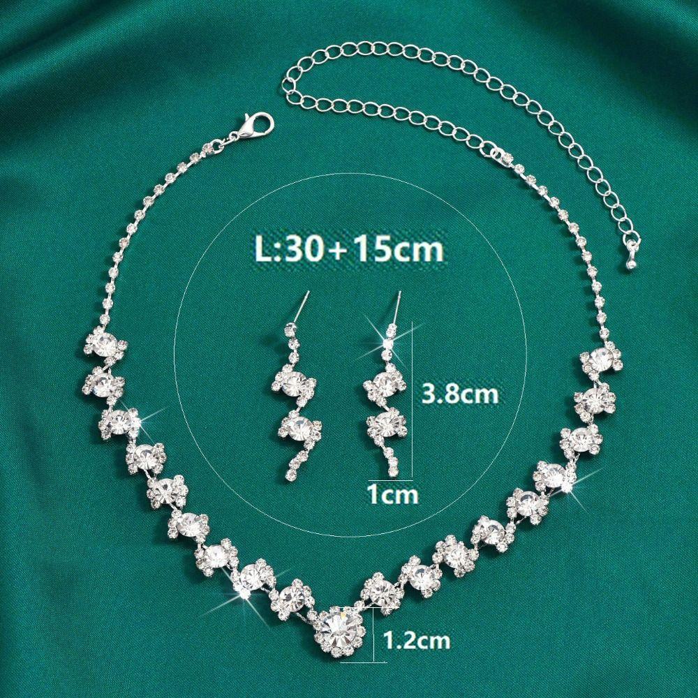 Набор украшений из когтевой цепочки со стразами, хрустальное ожерелье, серьги для свадебной вечеринки, банкет