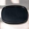 36cm Black Lacquerware Tray Made in Japan J-kitchens Non-Slip (ABS Resin)