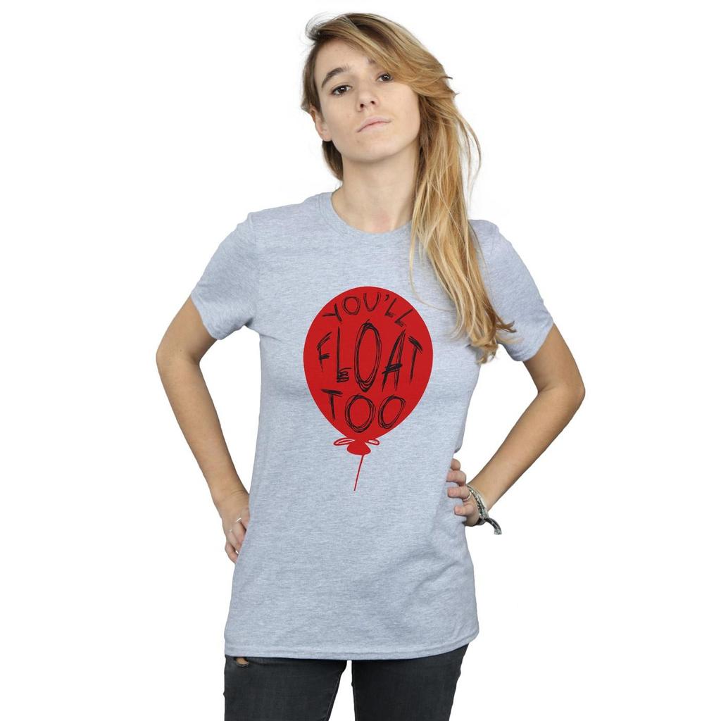 It Womens/Ladies Pennywise You´ll Float Too Cotton Boyfriend T-Shirt