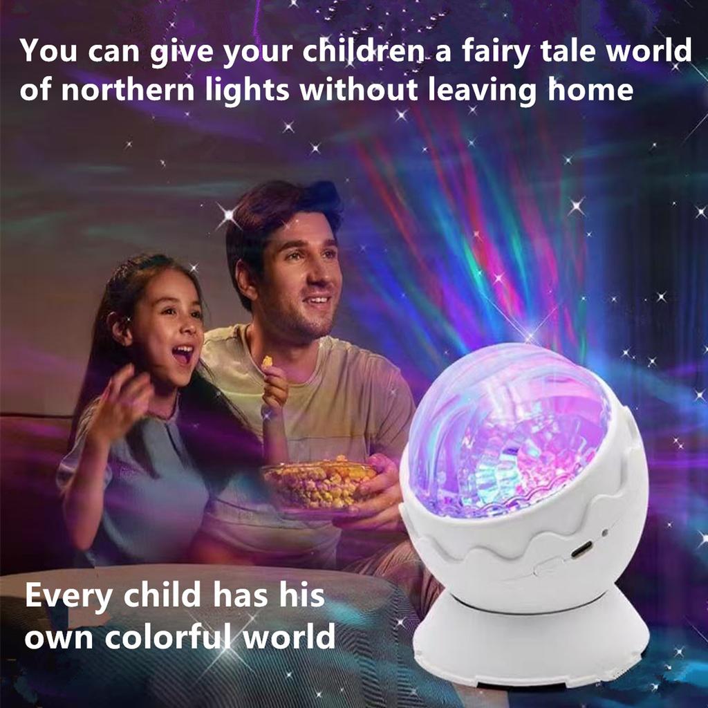 Ocean Wave Ceiling Projector 2-In-1 Galaxy Projector Lamp Aurora Night Light Dinosaur Egg Shape Mood Ambient Lighting for Party