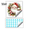 Cute Cartoon Bathroom Decor Christmas Glow in The Dark Toilet Lid Decals, Stickers with Snowman Luminous Santa Reindeer Penguin Snowflake, Waterproof