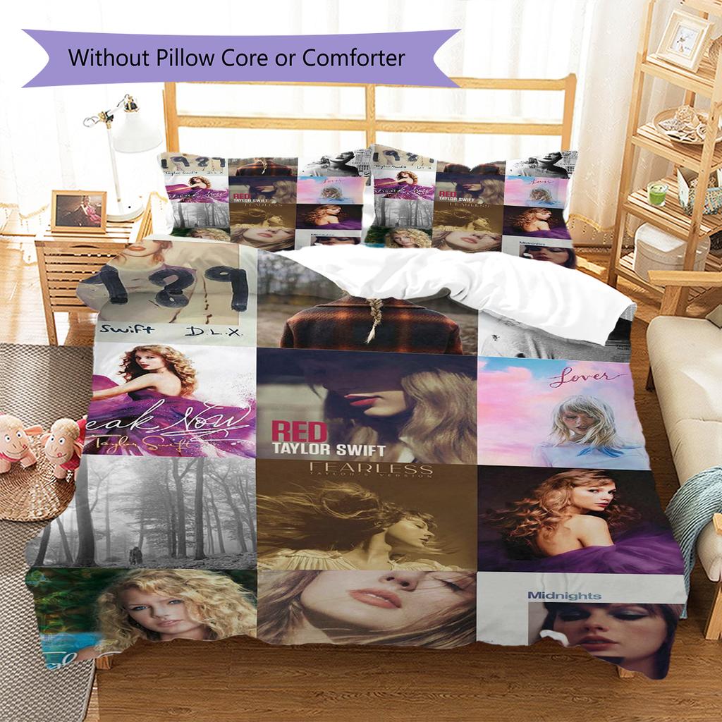 American Women Siger Pattern Bedding Quilt Set Quilt Cover Pillowcase Home Decoration Gift (1 * duvet cover + 2 * pillowcase, without core)