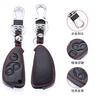 CQSUV1 Leather Car Key Case bag For Alfa Romeo 147 156 166 GT JTD TS 3 Buttons Folding Keychain Holder Remote Fobs Shell Cover