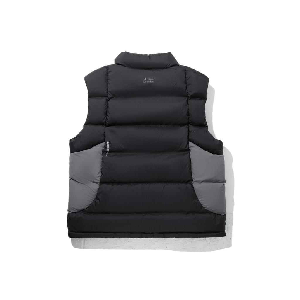 Li Ning Trendy Sports Series Casual Stand Collar Color Block Zipper Vest Men Vests AMRV081-4