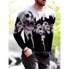 Men's Round Neck Sweatshirt Long Sleeved T-shirt Loose Plus Size Trendy Fashionable Printed T Shirt Men's Tees