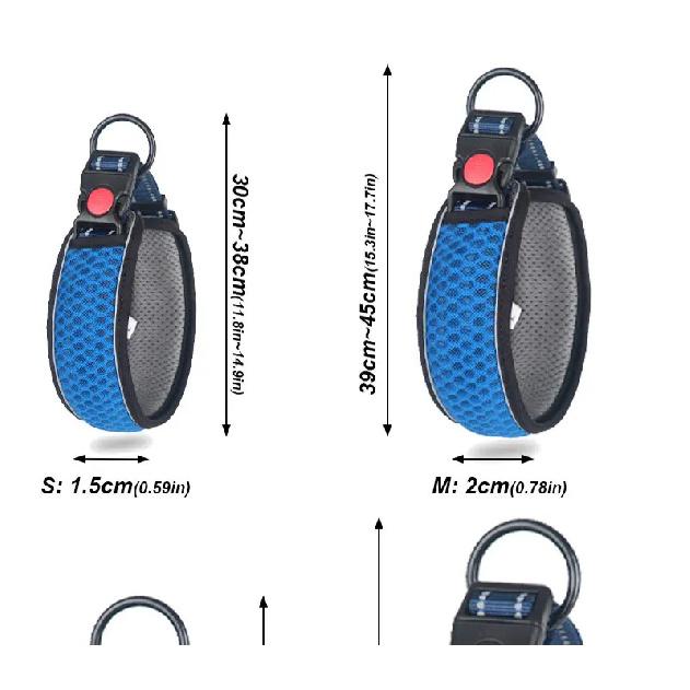 Светоотражающий ошейник для собак Ошейник для питомца Поводок для питомца Подходящий Мягкий Неопреновый с подкладкой Дышащий Нейлоновый Ошейник для питомца Регулируемый