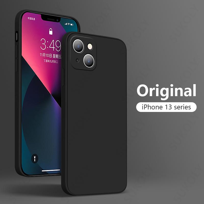 Для iPhone 16 14 15 Pro Max Чехол Роскошный Оригинальный Силиконовый Полная Защита Мягкий ТПУ Чехол Для iPhone 11 12 13 16 Pro Чехлы для Телефона