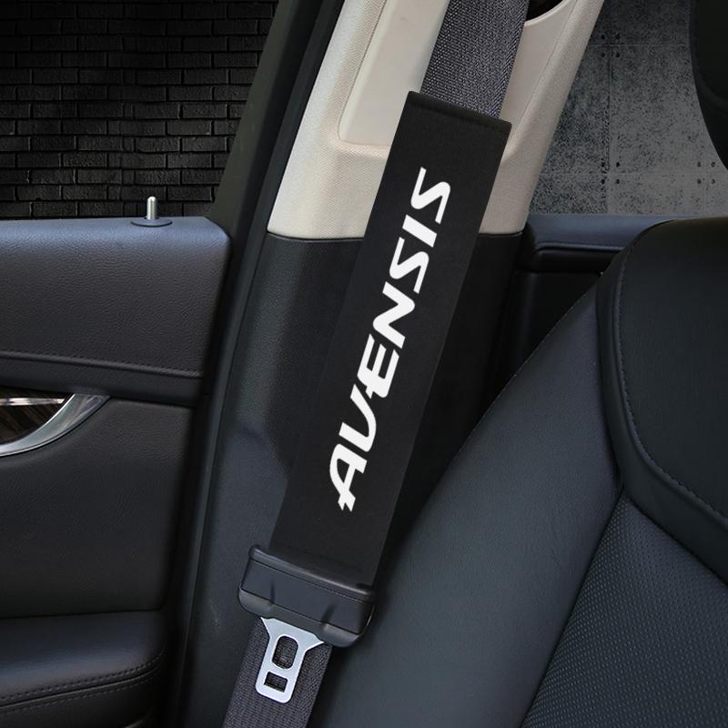2pcs Car Seat Belt Protect Shoulders Pads Case For Toyota Avensis t25 t27 Auto Cover Stickers Accessories Car Styling