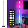Умный угловой напольный светильник RGB с дистанционным управлением, высокая яркость, защита глаз, не вызывающая раздражения, регулируемый напольный светильник RGB с синхронизацией музыки