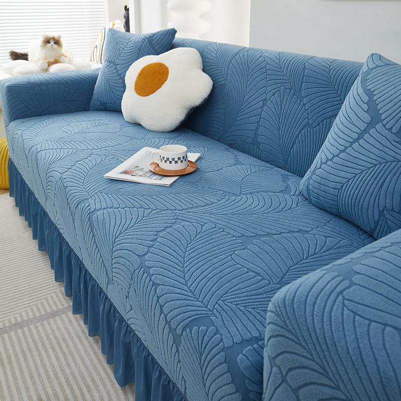 Jacquard Velvet Sofa Cover New All Inclusive Universal Cover Four Season Universal Skirt Sofa Cover Anti Cat Scratch Cover
