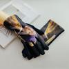 Oil Painting Print Winter Warm Gloves Touchscreen Friendly Art Printed Gloves  Retro Opera