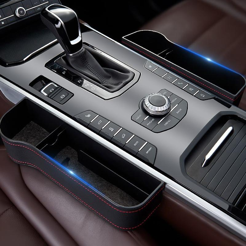 Leather Car Cup Holder Seat Organizer Holder Multifunctional Auto Seat Gap Storage Box Abs Seat Seam Pockets Trunk Organizer
