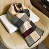 Warm Shawl Man Scarf Luxury Cashmere Winter Blanket Wraps Casual Plaid Print Pashmina Bufanda Travel Poncho Stoles Echarpe